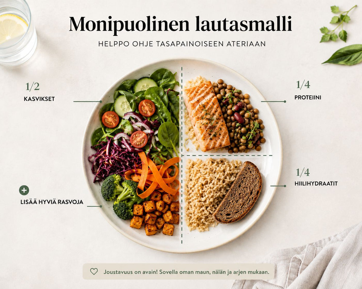Hyvinvointi alkaa lautaselta – hyvän arkiruokavalion peruspilarit